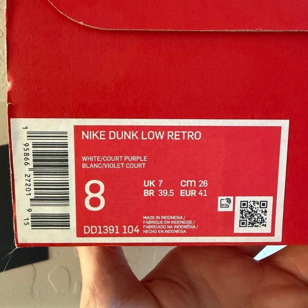 Nike Dunk Low Retro "Court Purple" - Picture 10 of 10